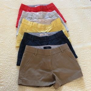 Lot of 5 J Crew Chino shorts